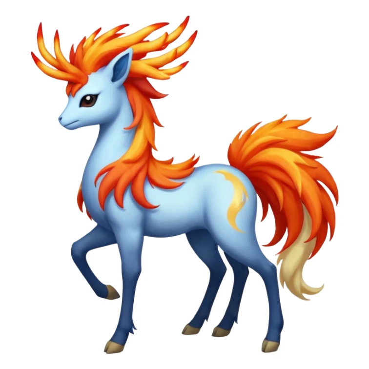 Xerneas-Ponyta-Fakémon-hybrid-creature (full body)  sticker