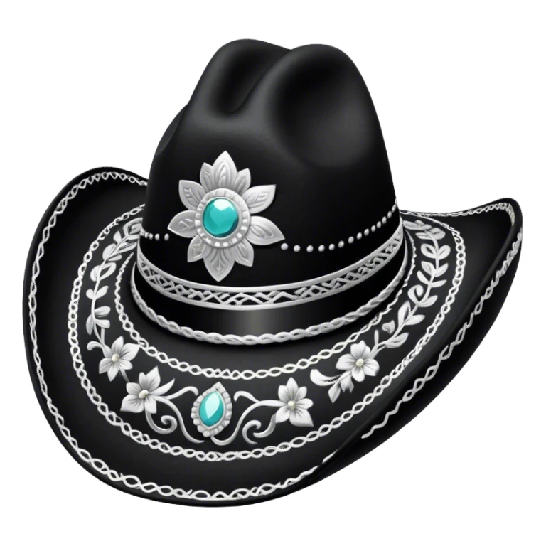 mexican charro sombrero made of black felt sticker