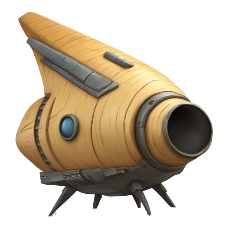 Painted Flying Starship spacecraft bird’s house wooden  sticker