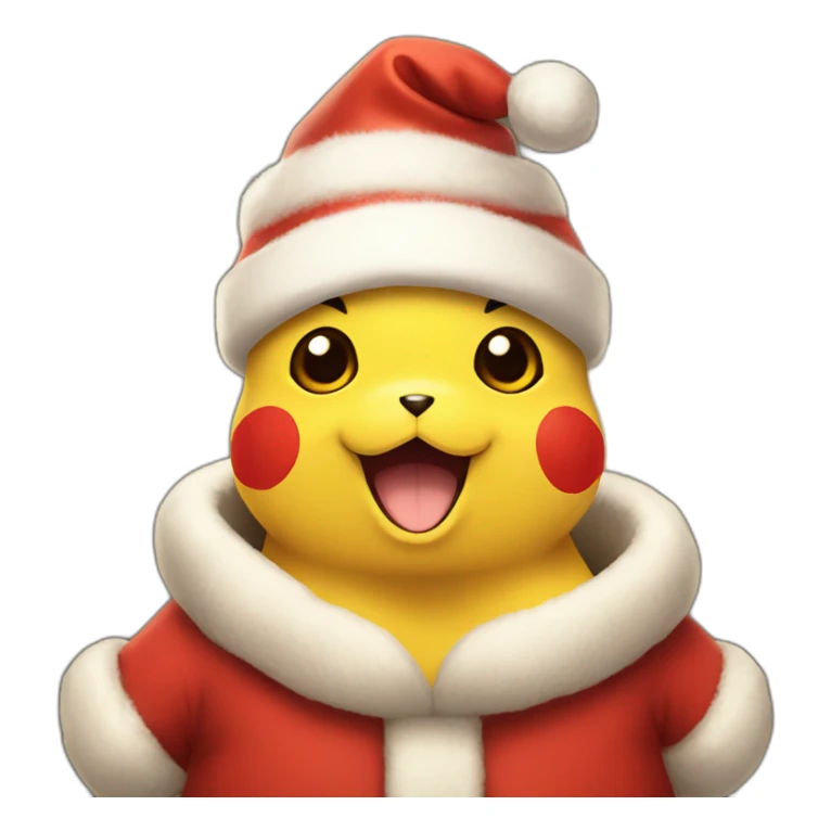 pikachu santa sticker