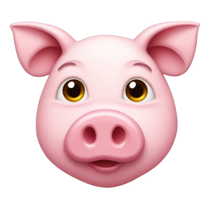 pink heart with pig’s ears and nose sticker