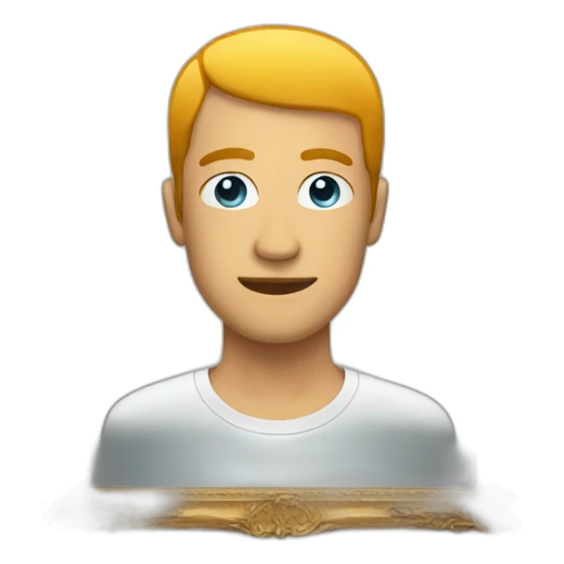 mirror infront of man sticker