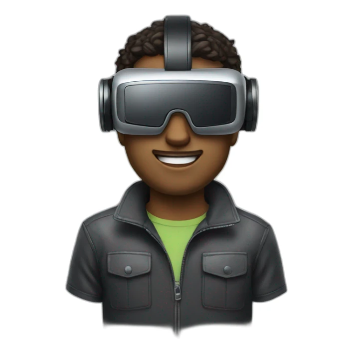men wearing virtual reality glasses sticker