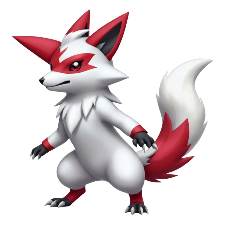 Epic Shiny Cool Cute Kawaii Zangoose-Zoroark-Pokemon Full Body sticker