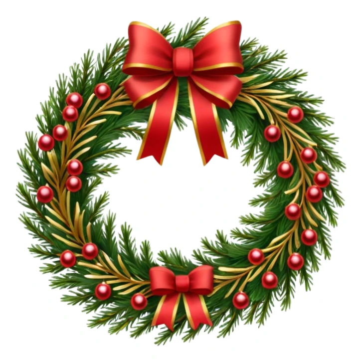 Luxary Christmas wreath with gold

 sticker