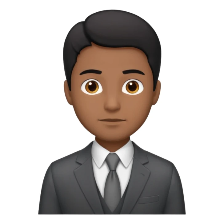 professional brown skin black hairmale lawyer sticker