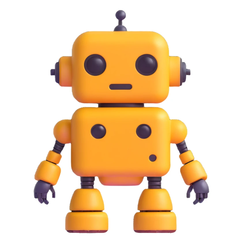 robot made of poop sticker