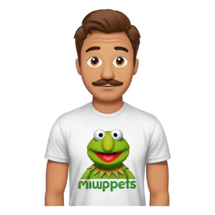 Sexy man who is six foot two in a muppets t shirt  sticker