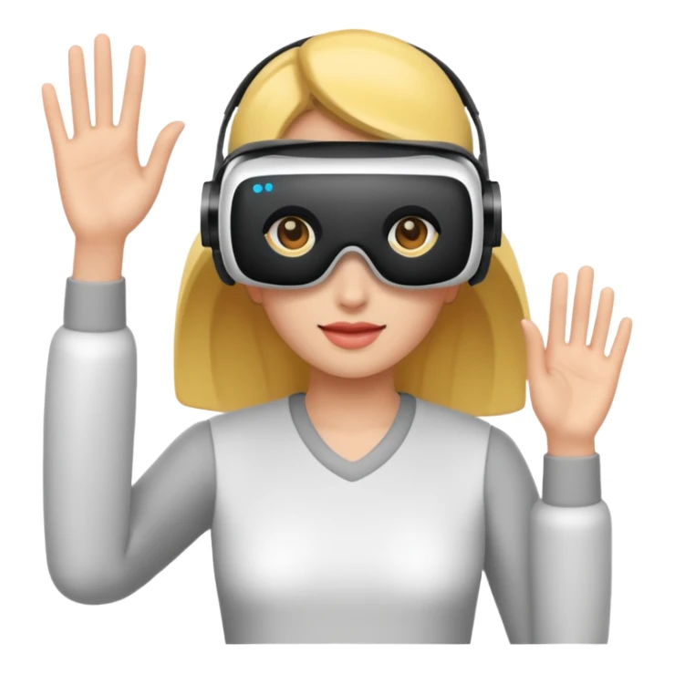 VR wear woman sticker