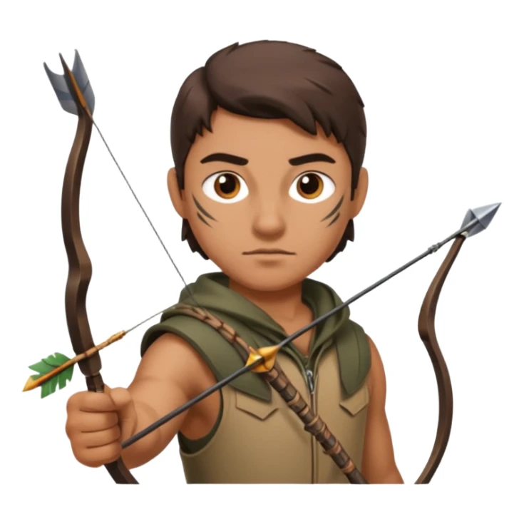 The classic hunter image with bow and arrow sticker