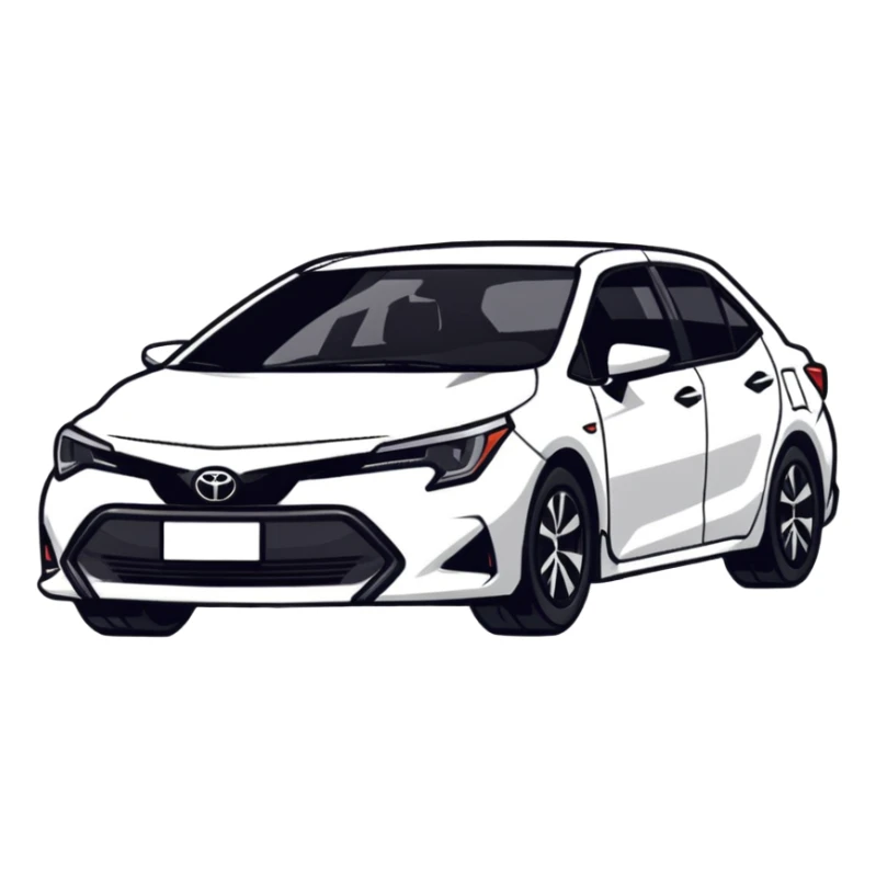 Modern Toyota Corolla car sticker