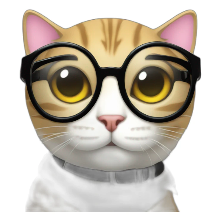 party-club-cat-glasses sticker