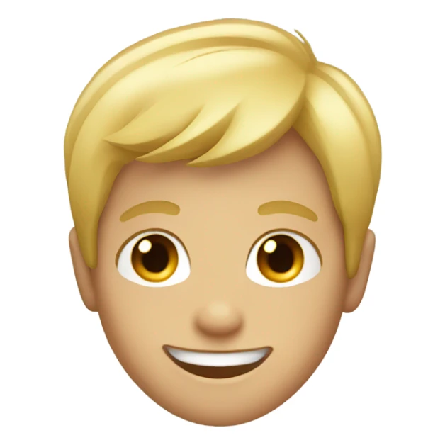 smiling boys with blonde hair sticker