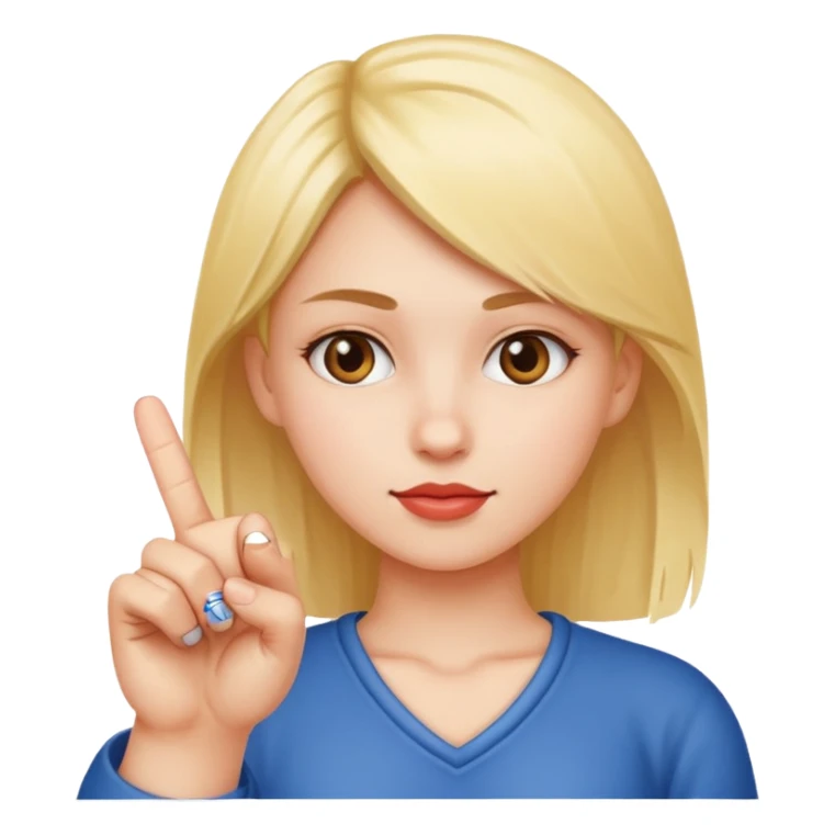 Nude girl showing his middle finge sticker