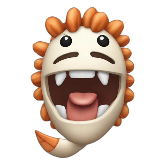 Une crevette qui fait du rugby sticker