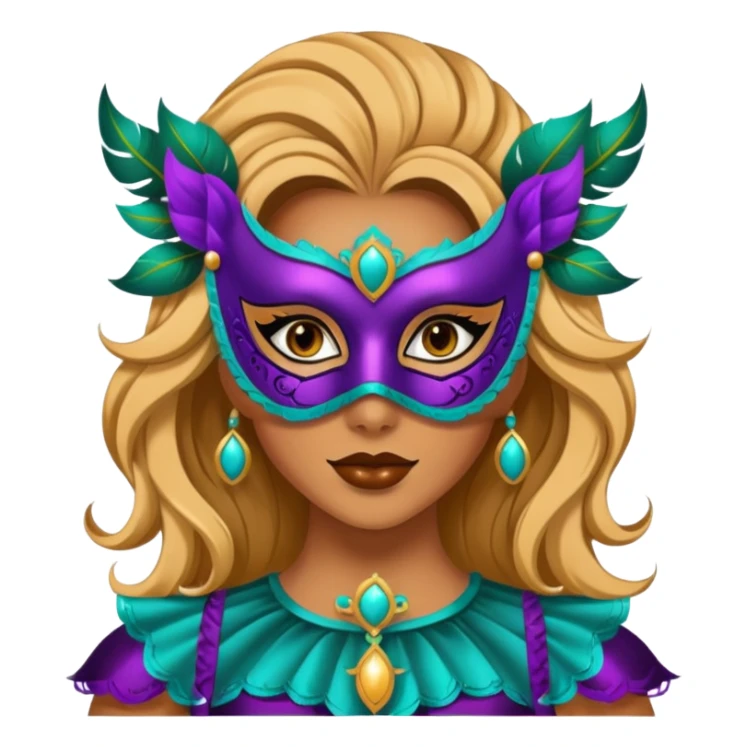 masquerade masked woman sticker