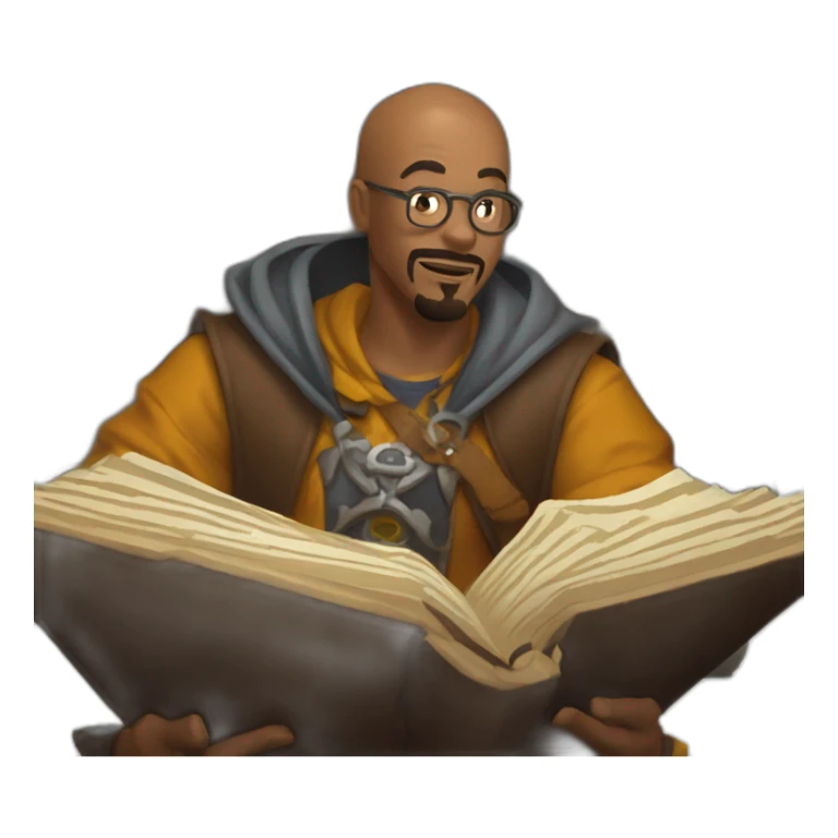 dungeon master in front of dm screen sticker