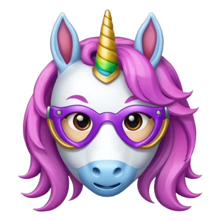 unicorn face mask scout girl sticker