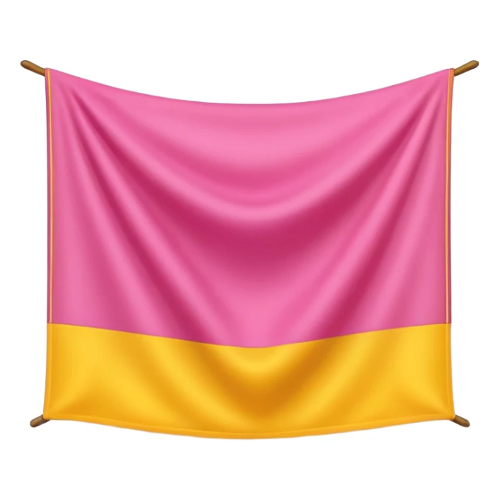 Pink, yellow, and white horizontal banner sticker
