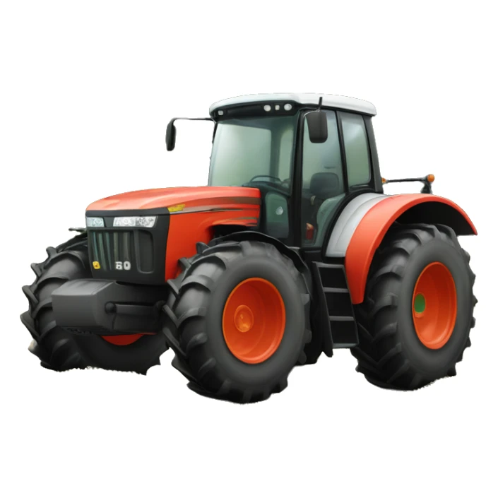 A tractor with #CC5500 for the body, #41424C for the wheels and details, and #FFFDD0 for highlights or the headlight glow. sticker