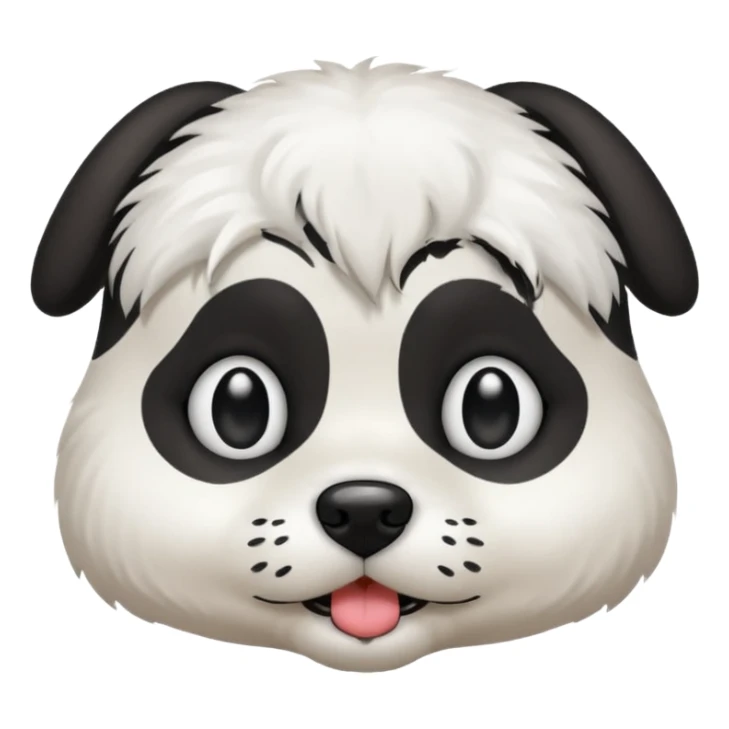 dog white with black face and short hair sticker
