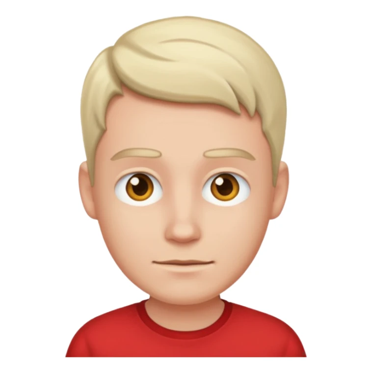 White person with red shirt sticker