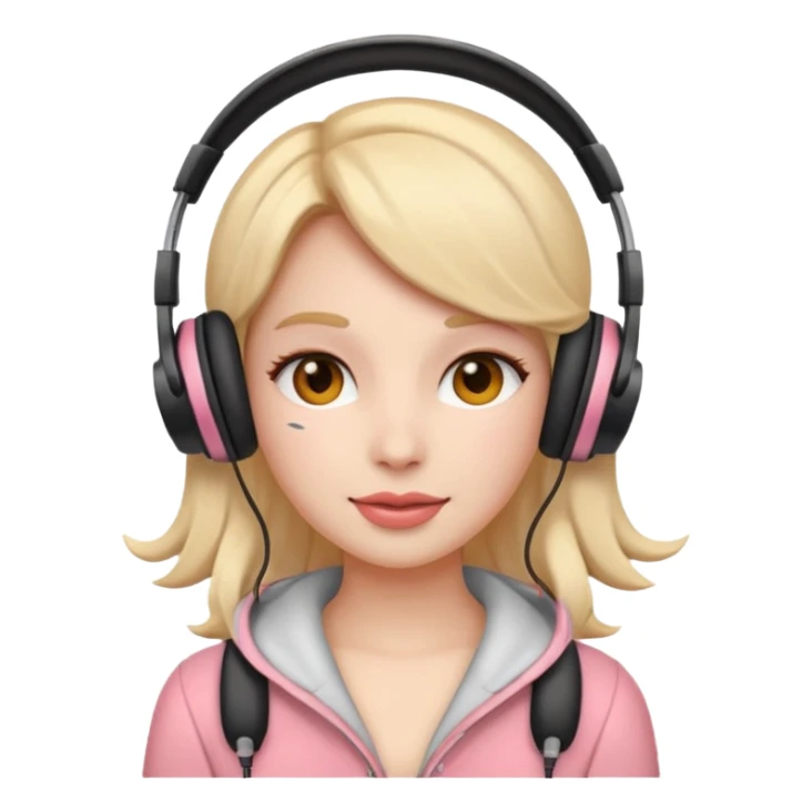 coquette emoji headphones sticker