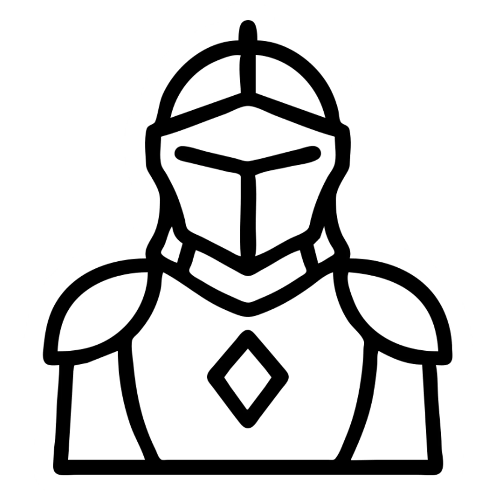 white knight, full armor, shining, heroic, fantasy, icon style, clean lines sticker