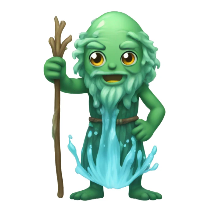 Waterlord full body cartoon  sticker