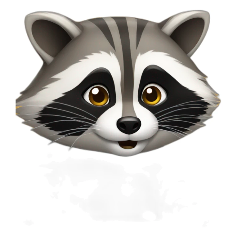 Raccoon swearing at laptop sticker