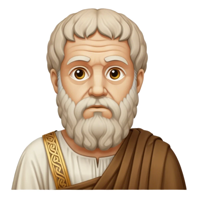 Cinematic Realistic portrait of Plato, depicted as a wise ancient philosopher with a contemplative gaze and detailed traditional Greek attire, rendered in soft, classical lighting that evokes antiquity sticker