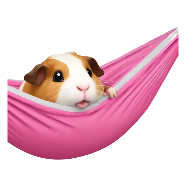 Guineapig in a pink hammock sticker