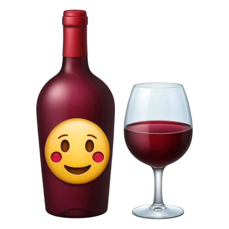 Emojis de vinho vermelho, bolsa, sticker