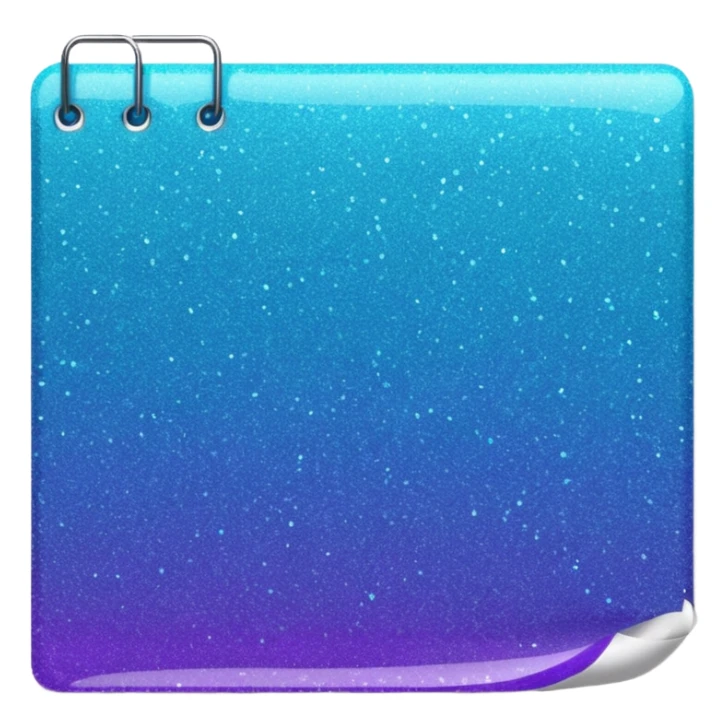 Glitter Purple and Cian spreadsheet paper sticker