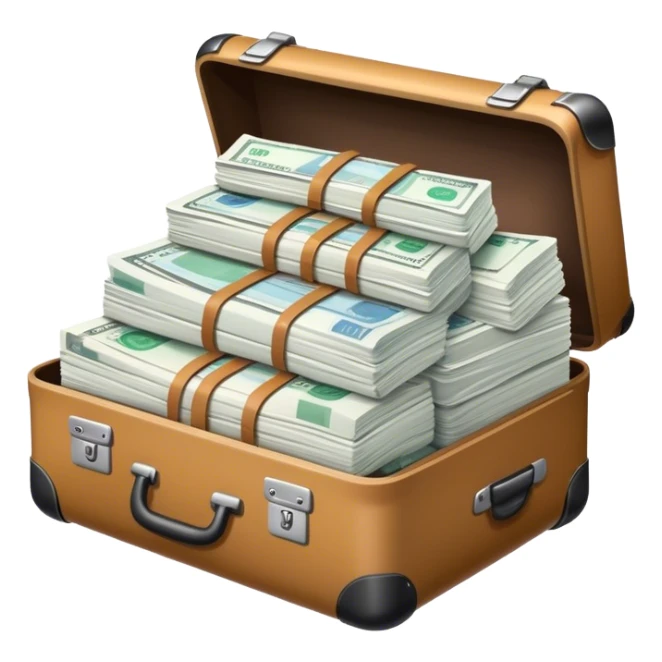 luggage filled with a lot of receipts sticker