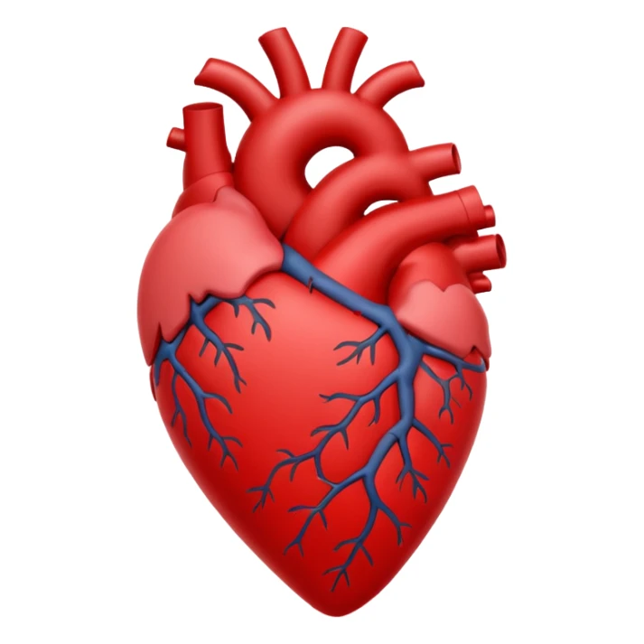 Cuore anatomico con tanti cuori attorno sticker