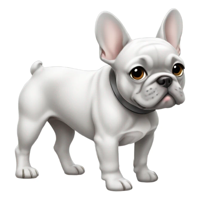 French bulldog grey color sticker
