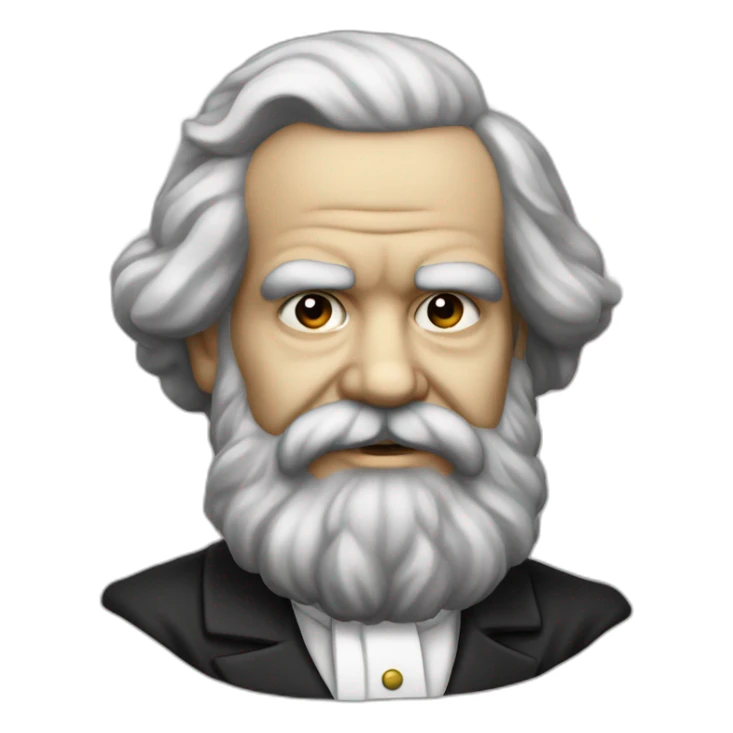 karl marx black sticker
