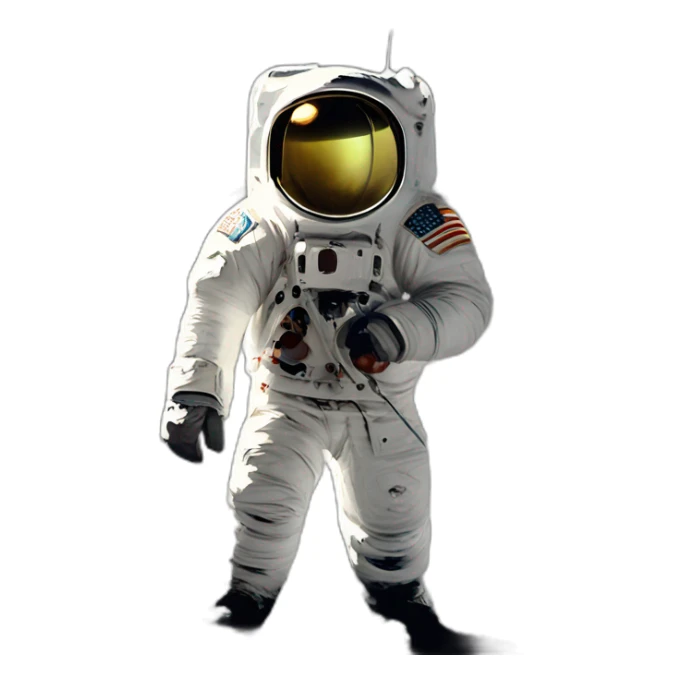 Trump walking on the moon  sticker