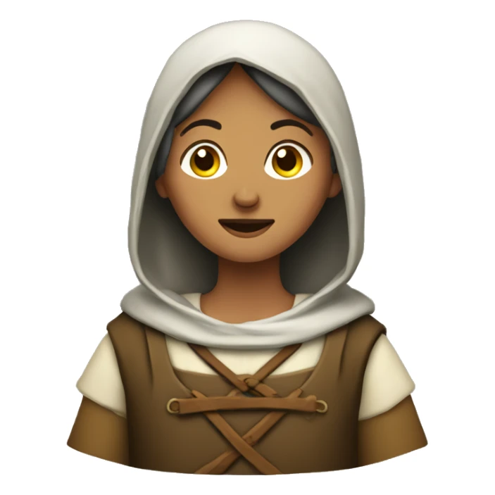 medieval woman peasant sticker