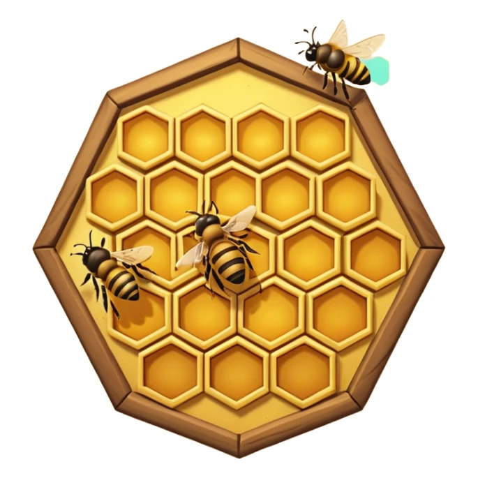 a natural bee hive with bees outside  sticker