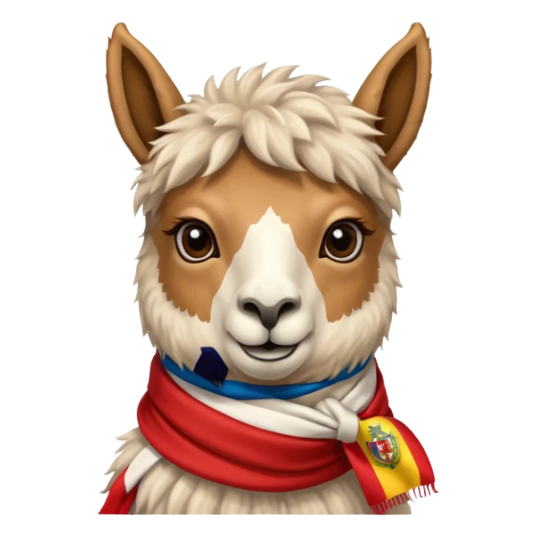 llama con una bufanda de la bandera de Perú sticker