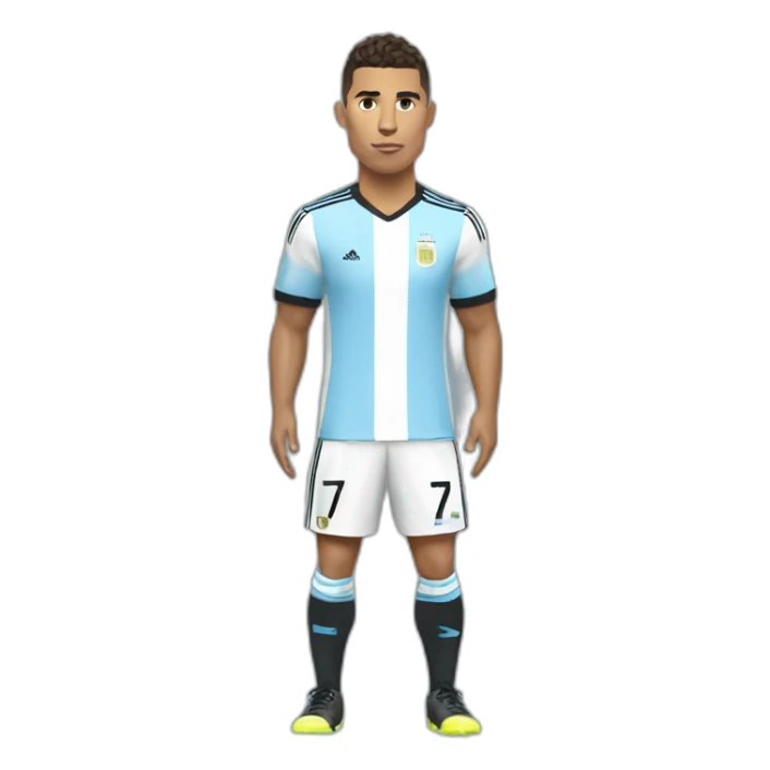 ronaldo in argentina outfit sticker