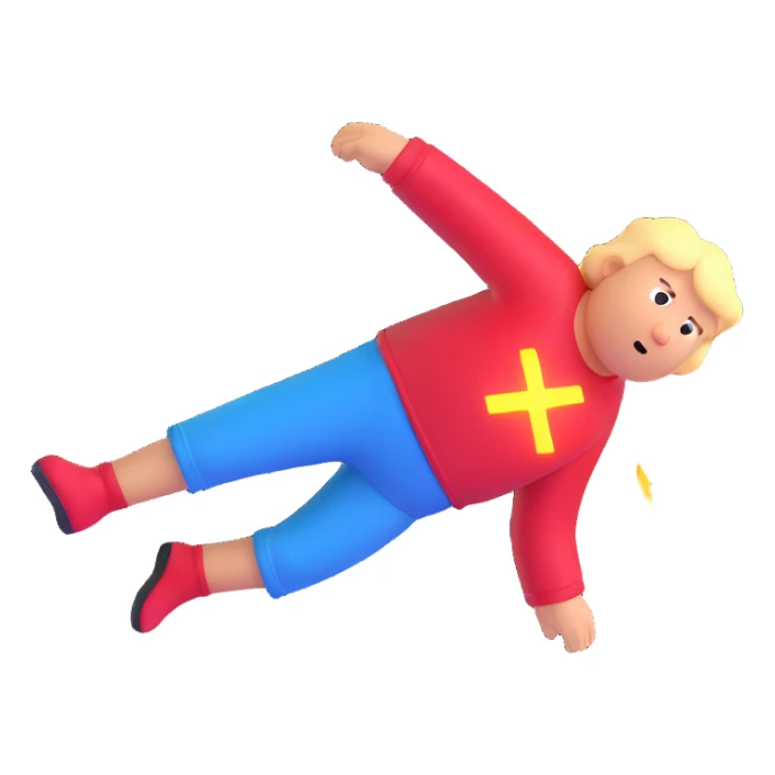 Chris griffin falling with glowing X on side  sticker