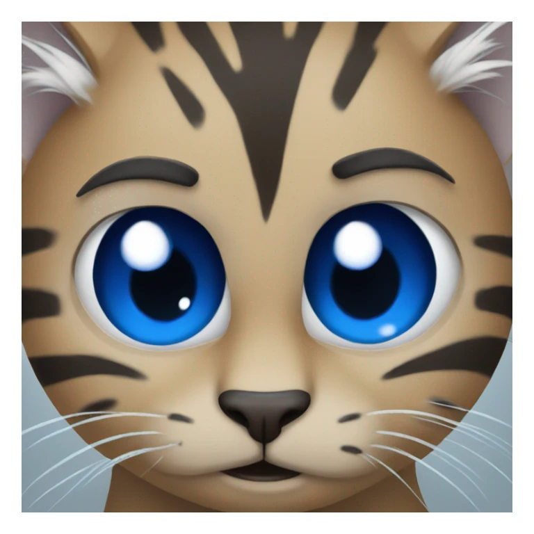 wildcat with blue football eye paint sticker