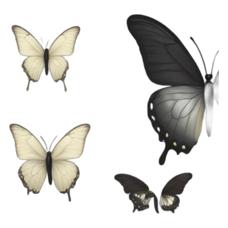 black butterfly sticker