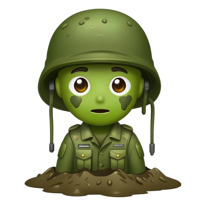 slimey war soldier sticker