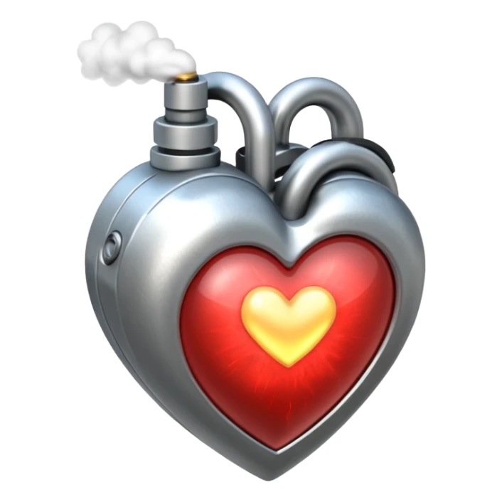 heart shaking with pressure and steam sticker
