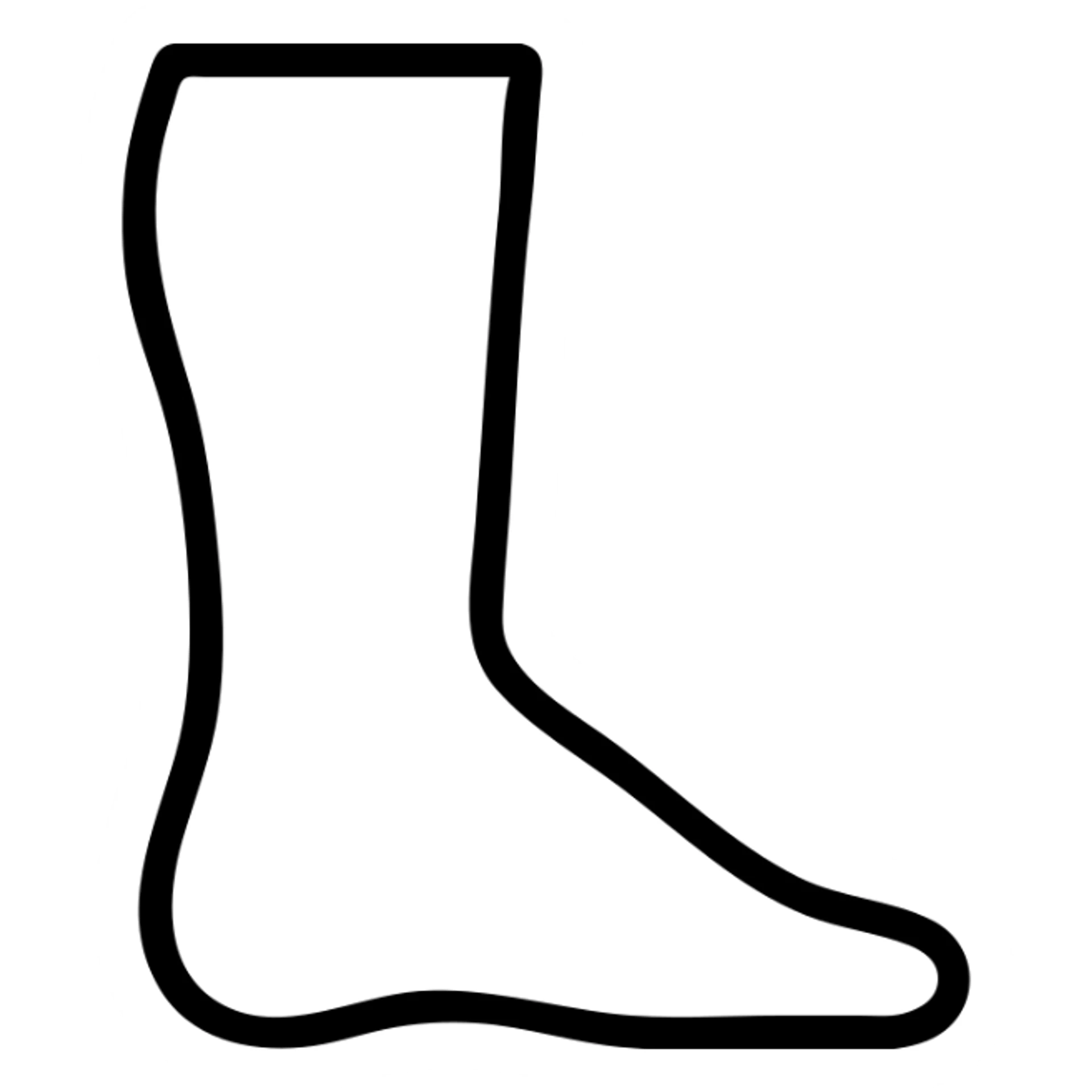 Outline icon of human leg and foot sticker