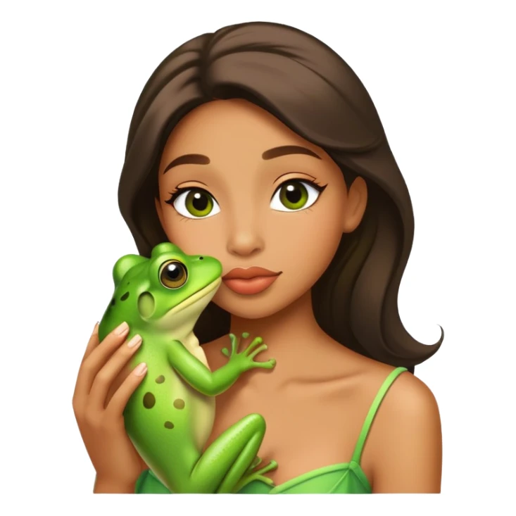 Tiana kissing a frog sticker